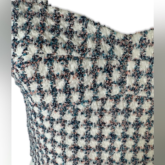 Amanda Uprichard Percy Tweed Cropped Top in Captiva - Picture 6 of 7